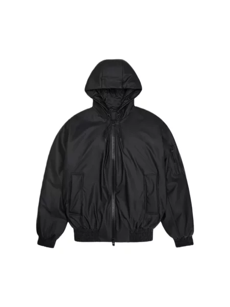 Ocieplany kurtka bomber Rains czarny