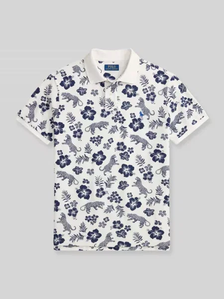 Koszulka polo o kroju slim fit z czystej bawełny Polo Ralph Lauren biała