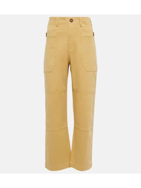 Cropp pantaloni cargo Frame cu talie înaltă bej