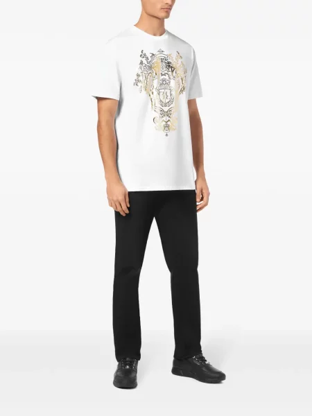 Tricou Billionaire cu imagine alb