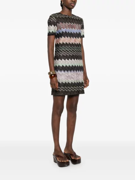 Kratak odgovarati mini haljina Missoni bijela