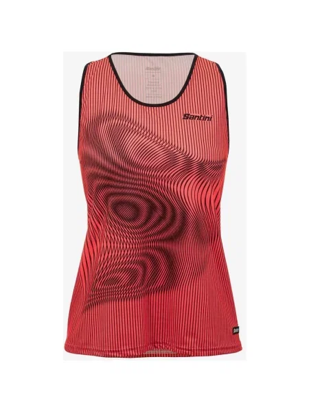 Koszulka bez rękawów Santini Vortex w kolorze granatowym Slim Fit XXS różowa