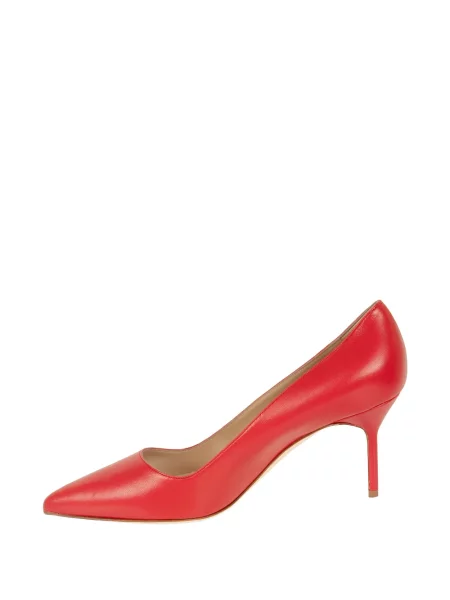 Pantofi cu toc Manolo Blahnik din piele roșu