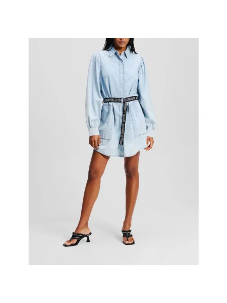 Sukienka mini Karl Lagerfeld Jeans niebieska