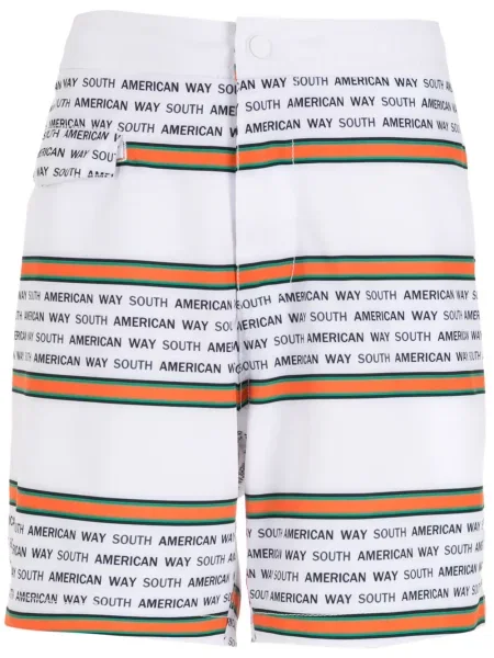 Slip de baie Amir Slama cu imagine alb