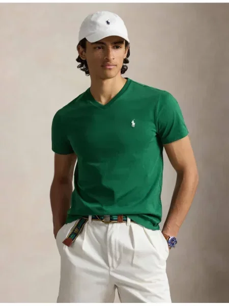 POLO RALPH LAUREN Tricou | Custom slim fit verde