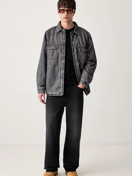 Guess Jeans geacă de blugi pentru bărbați gri