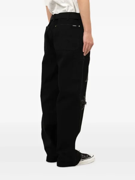 Pantaloni Kamiya zdrențuiți negru