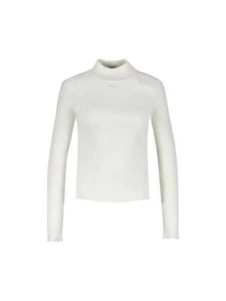 Dzianinowy sweter Courreges biały