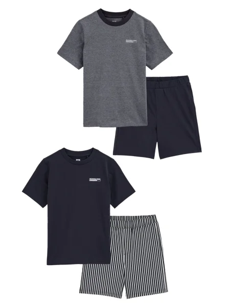 WE Fashion Pijamale bleumarin alb