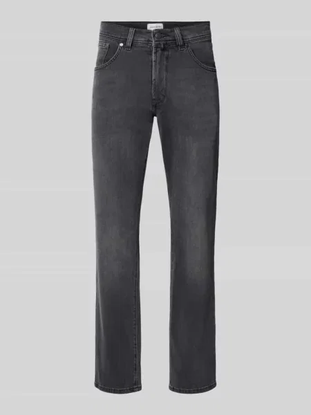 Jeansy o kroju straight fit z elastycznej mieszanka bawełny model Dijon' Pierre Cardin