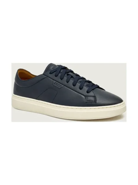 BOSS BLACK Teniși din piele Kieran_Tenn_bustd negru