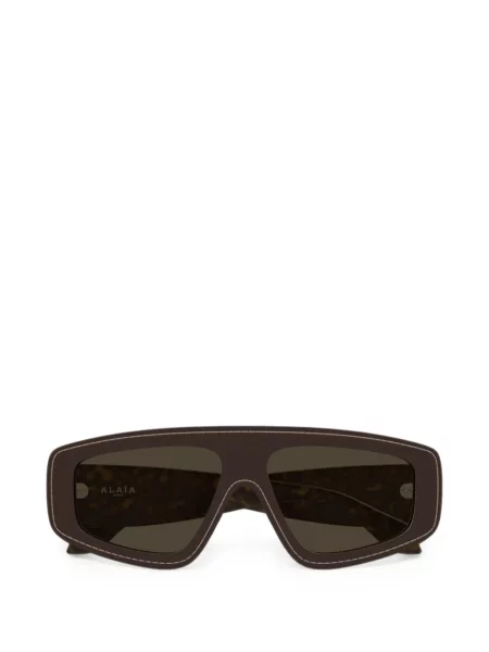 Ochelari de soare Alaia Eyewear cu imprimeu geometric maro