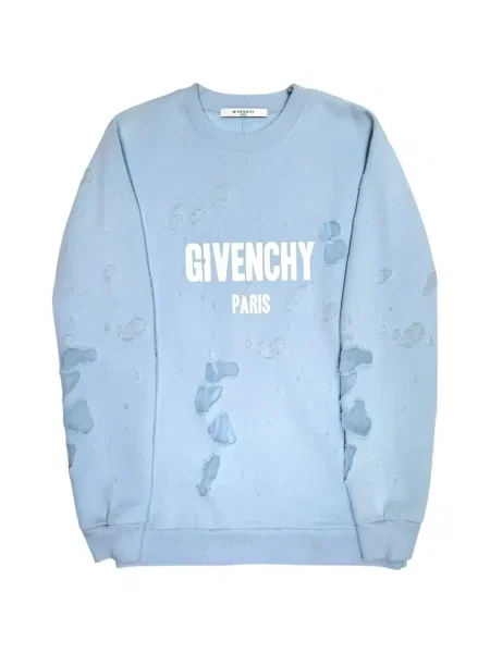 Hanorac crewneck Givenchy zdrențuiți albastru