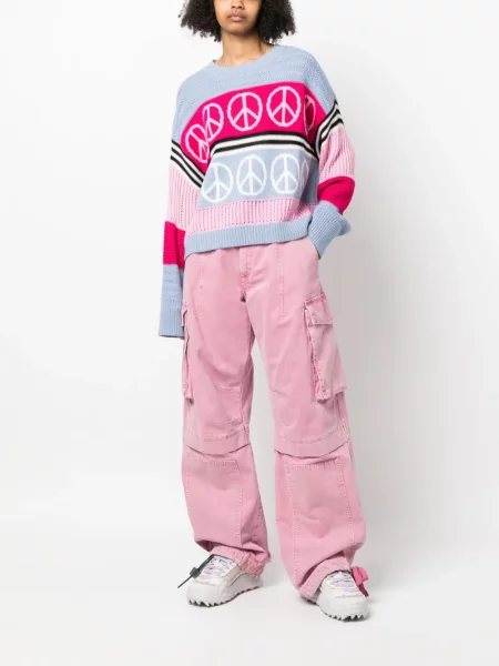 Megztinis Moschino Jeans mėlyna