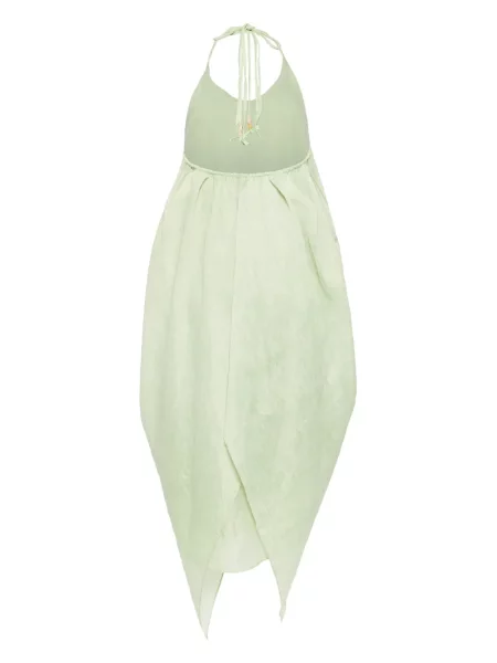Rochie midi Tout A Coup până la genunchi cu gât halter de costum verde
