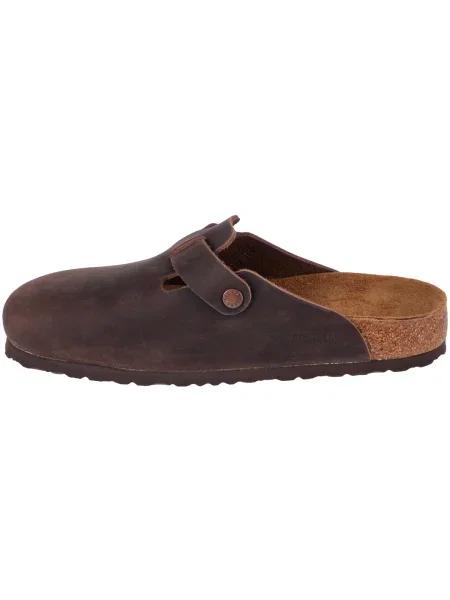 Kožené šľapky Birkenstock Boston hnedá