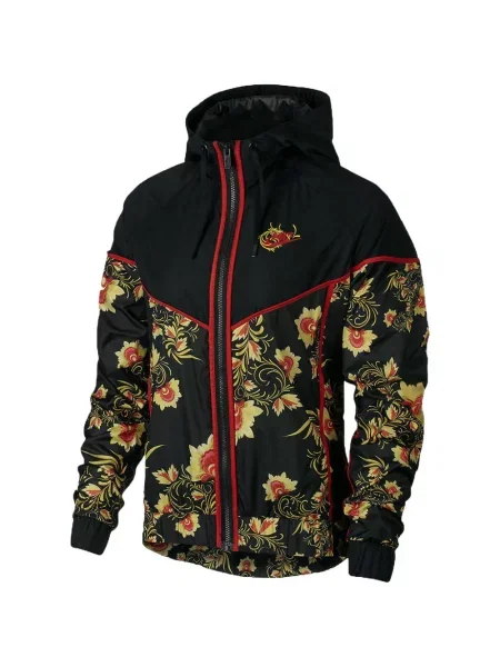 Trčanje majica s kapuljačom Nike od velura visoki struk crna