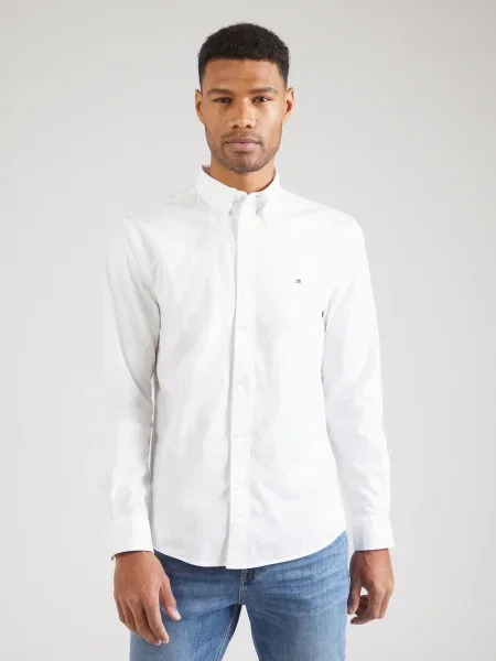 TOMMY HILFIGER Cămașă FLEX' alb