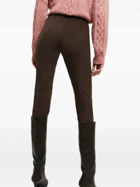 Pantaloni Pennyblack din piele de căprioară maro