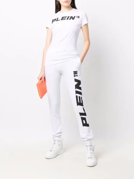Raštuotas marškinėliai Philipp Plein balta