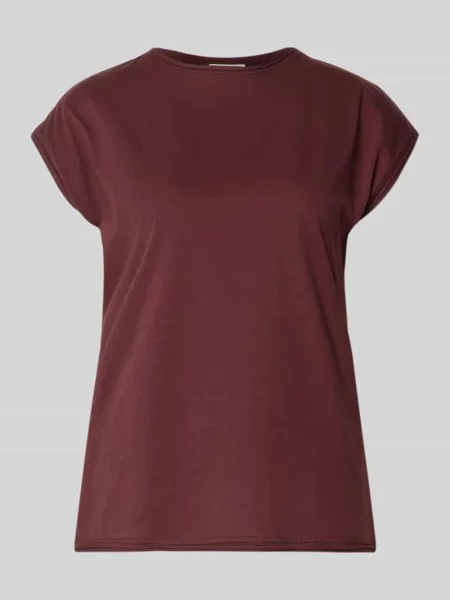 T-shirt z okrągłym dekoltem i zrolowanym brzegiem Christian Berg Woman