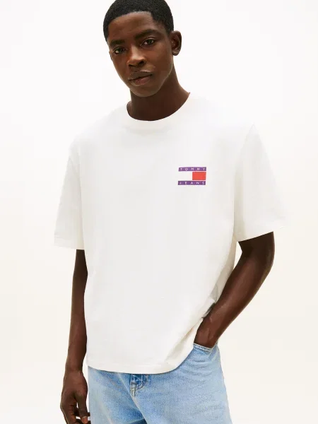 Tommy Jeans Tricou lila / roșu alb