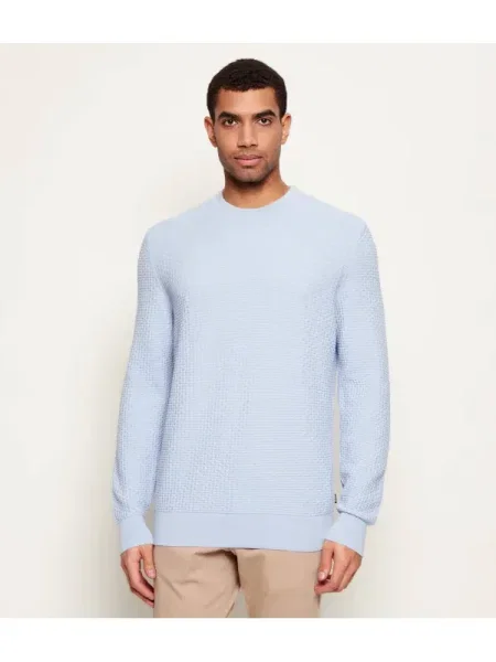 BOSS Pulover H-Imberto celest albastru