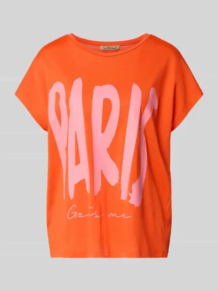 T-shirt o kroju oversized fit z mieszanki Smith And Soul pomarańczowa