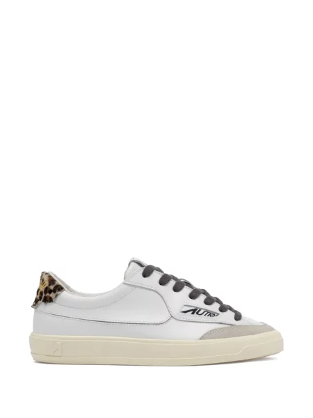 Sneakerși Autry cu imagine cu model leopard alb