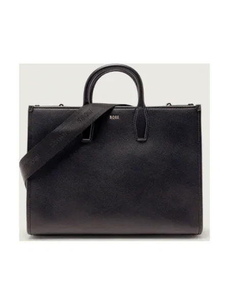 BOSS BLACK Geantă shopper Sandy MED negru
