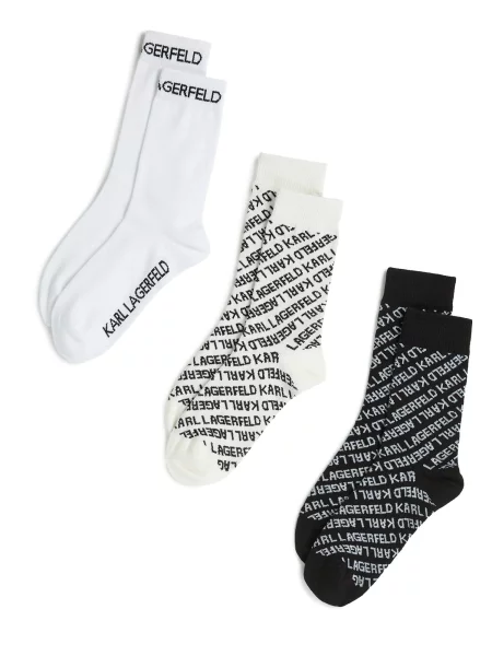 Karl Lagerfeld Ponožky Socken mit Allover-Logo – mix barev