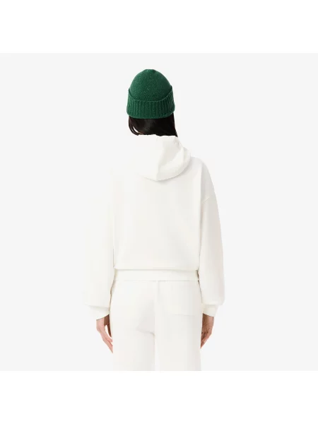 Lacoste Bluza Z Logo O Luźnym Kroju biała