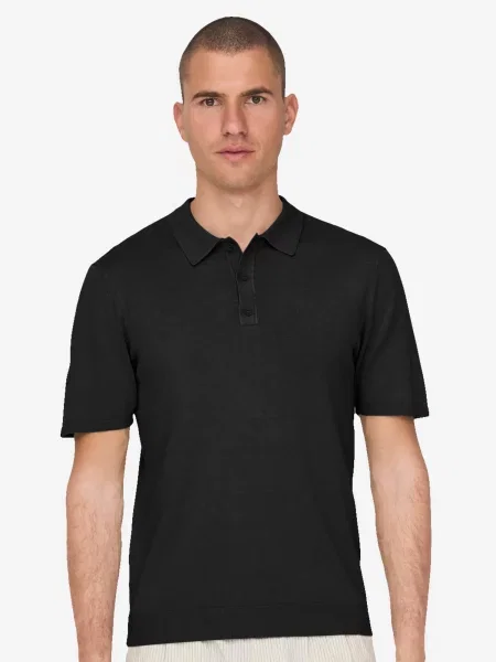 Tricou polo Only & Sons negru