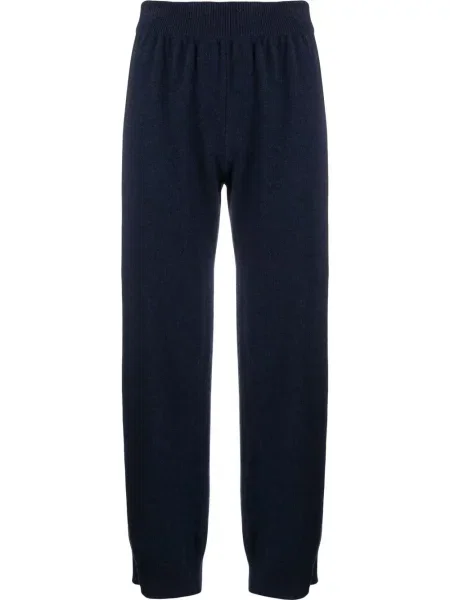 Pantaloni Barrie din cașmir albastru