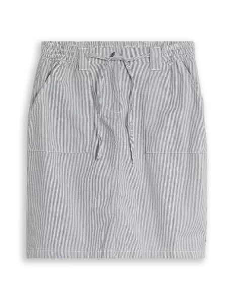 TOM TAILOR Fustă bleumarin alb