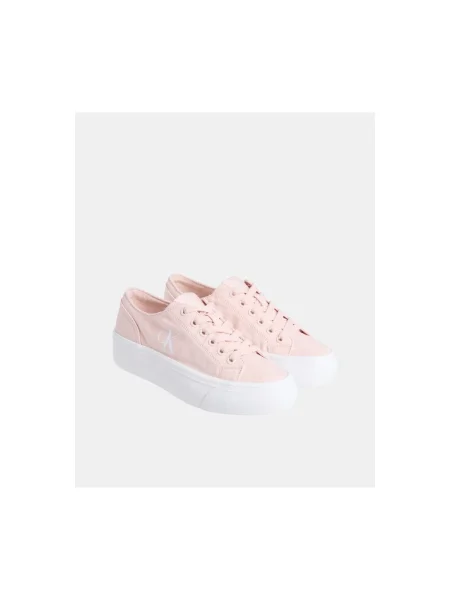 Calvin Klein Jeans Sneakersy Vulc Flatform Low Cv Mg Oranžová ružová