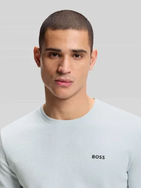 T-shirt o kroju regular fit z mieszanki bawełny Boss