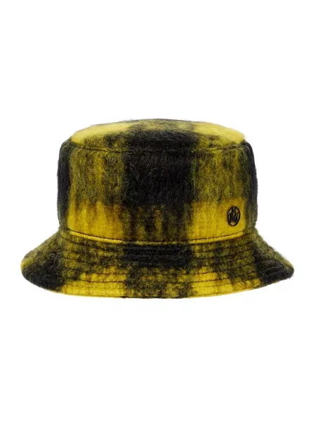 Klobuk bucket Maison Michel s karirastim vzorcem iz moherja