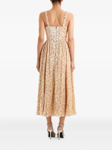 Rochie midi Post Meridiem cu paiete până la genunchi de costum