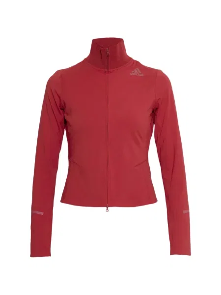 Koszulka Adidas z zamkiem błyskawicznym do połowy bez rękawów skórzana brązowa