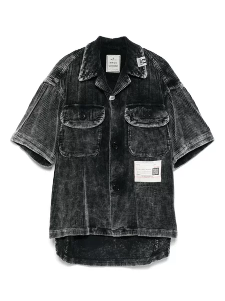 Cămașă Maison Mihara Yasuhiro de catifea cord negru