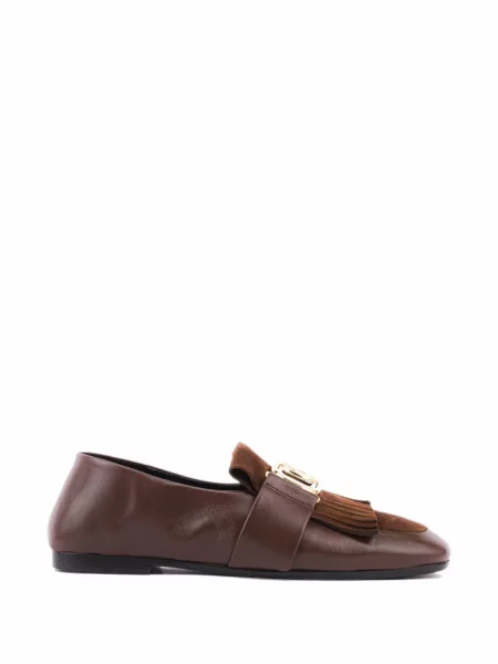 Loafers Lanvin με κρόσσια καφέ