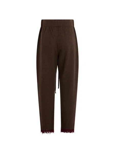 Pantaloni Uma Wang cu cordon maro