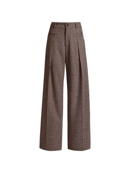 Bouclé pantaloni Kiton maro