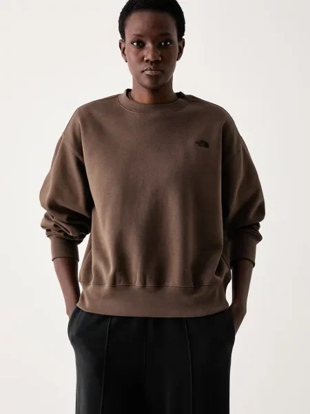 The North Face hanorac oversized pentru femei cu Essential maro