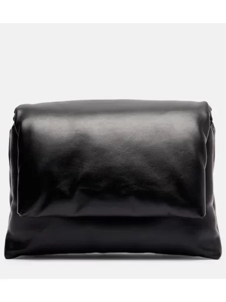 Usnjena usnjena torbica Moncler Genius črna