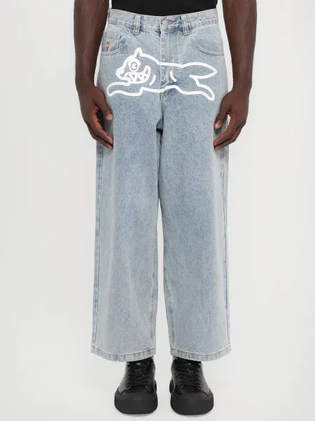 ICECREAM Jeans albastru denim alb