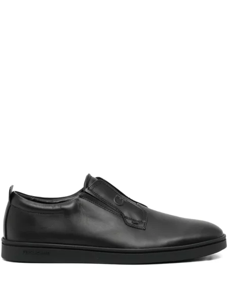 Sneakerși Ferragamo din piele slip-on negru