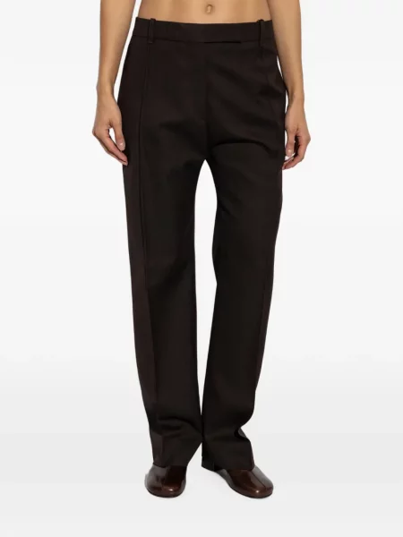 Pantaloni Studio Nicholson de lână maro